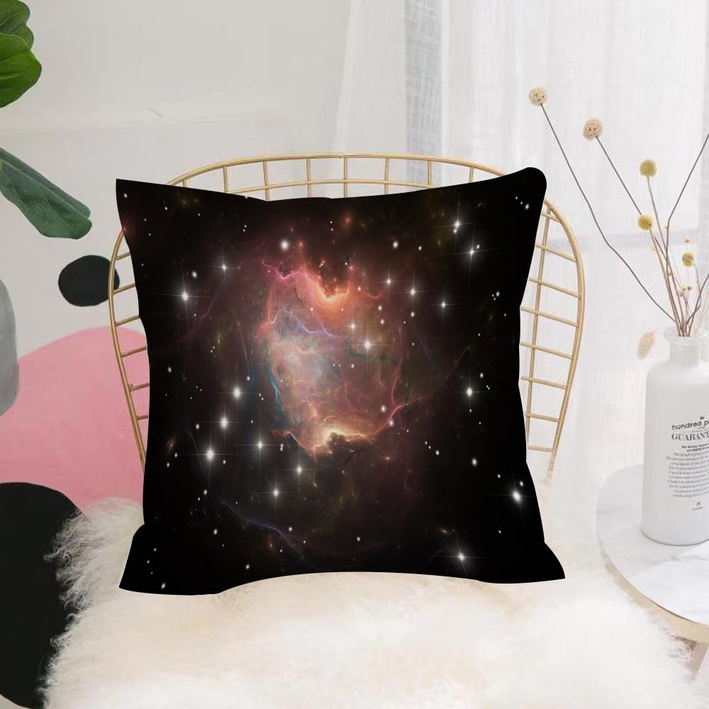 Hyosxw Science Fiction, Nebula, Fantasy, Universe, - A8 Cushion Cover,Throw Pillow Case Home Decorative For Living Room Bedroom Sofa Chair 18X18 Inch,Science Fiction, Nebula, Fantasy, Universe, A Universetwined With Pink Gold Ill,Pillowcase 45X45cm