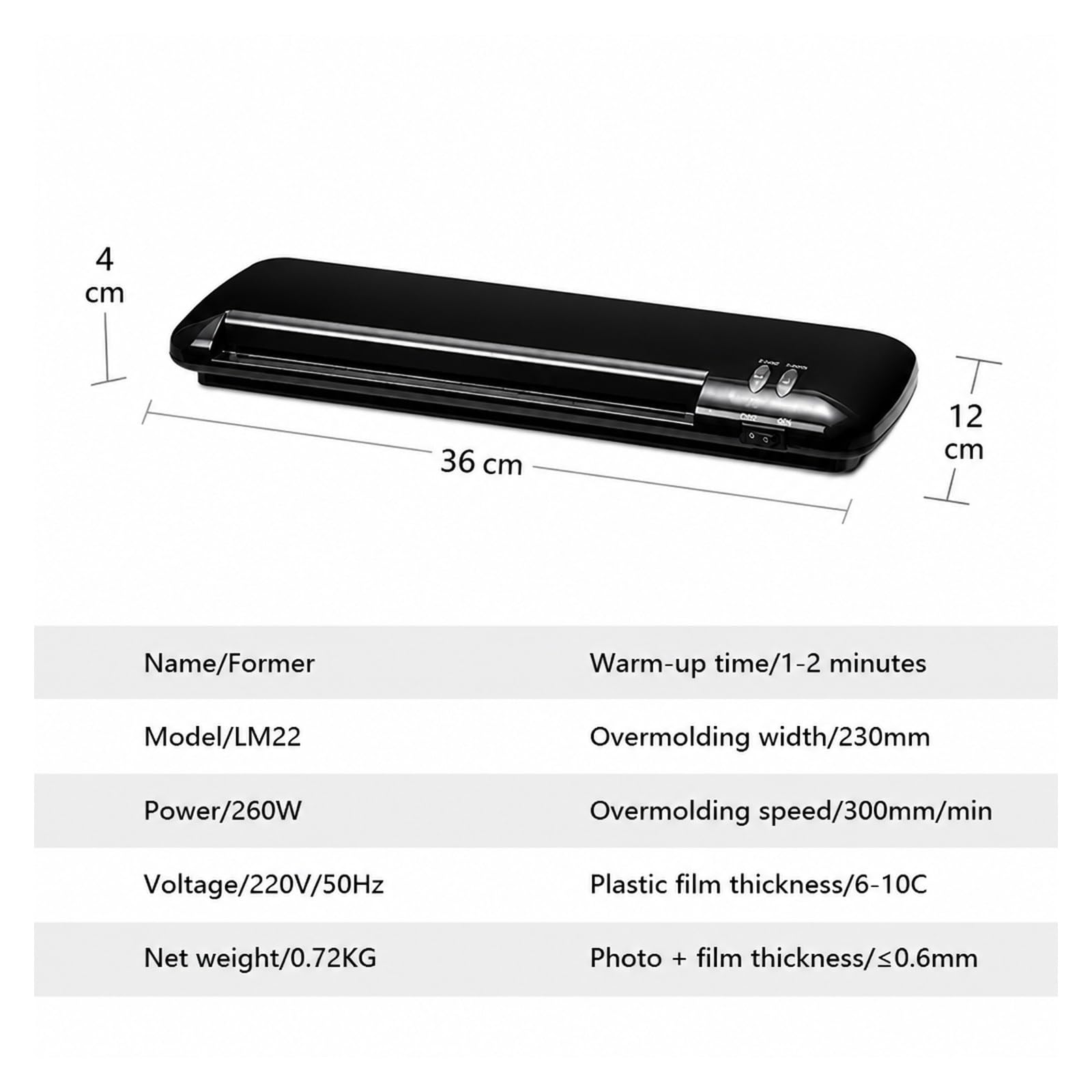 Laminator, Laminator A4 Do Dokumentów I Zdjęć do domu i biura | Domowa Maszyna Laminowania Na Zimno W Rolkach LM22 260W 220V