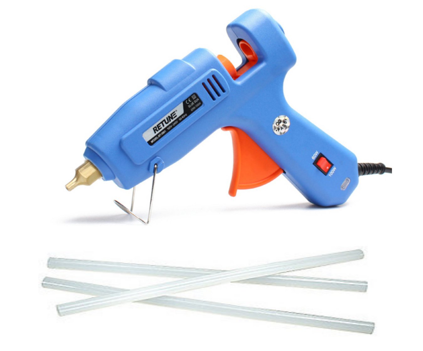 GLUN 60W 100W 60/100Watt Dual Wattage Hot Melt Glue Gun With Glue