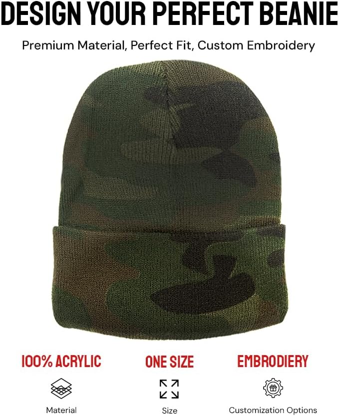 Custom Beanie Hat Personalized Embroidered Beanie Cap for Women and Men Design Logo Text Acrylic Gift Winter Soft Warm Beanie - Image 2