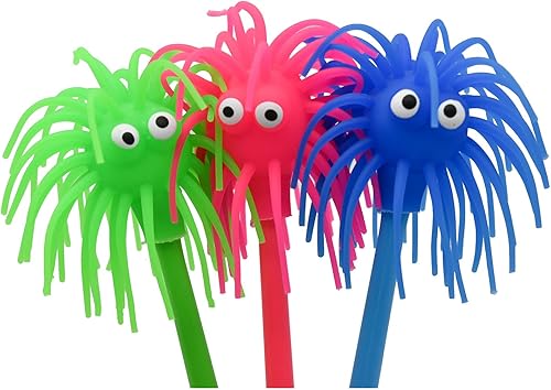 Miniatura 2 de 6 bolígrafos con forma de erizo de mar, de goma suave, divertidos bolígrafos de monstruo para escuela, Navidad, fiesta de oficina.