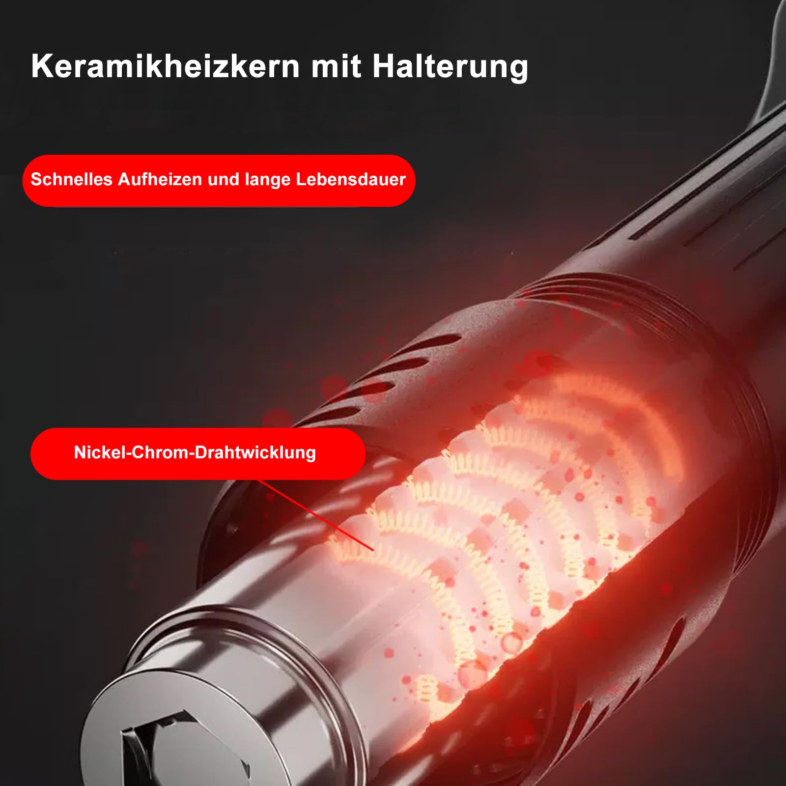 Heißluft Lötstation, 2 in 1 760W Digitales Lötkolben Set mit LED-Display, 100-500℃ Einstellbare Temperatur, mit 5 Lötspitzen, 3 Heißluftpistolen Düsen Für Das Löten Und Reparieren Von Elektronik