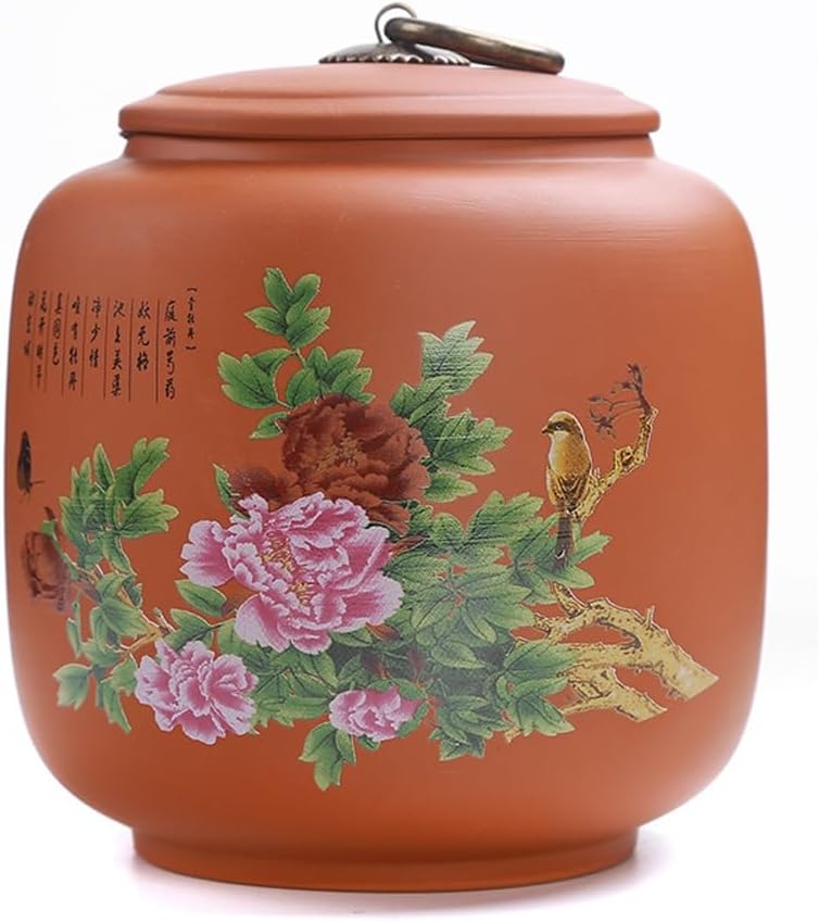 SONGCHAO Sugar Jar Purple Clay Tea cans, Sealed Storage, Green, Home Decoration Ornaments Tea Canister