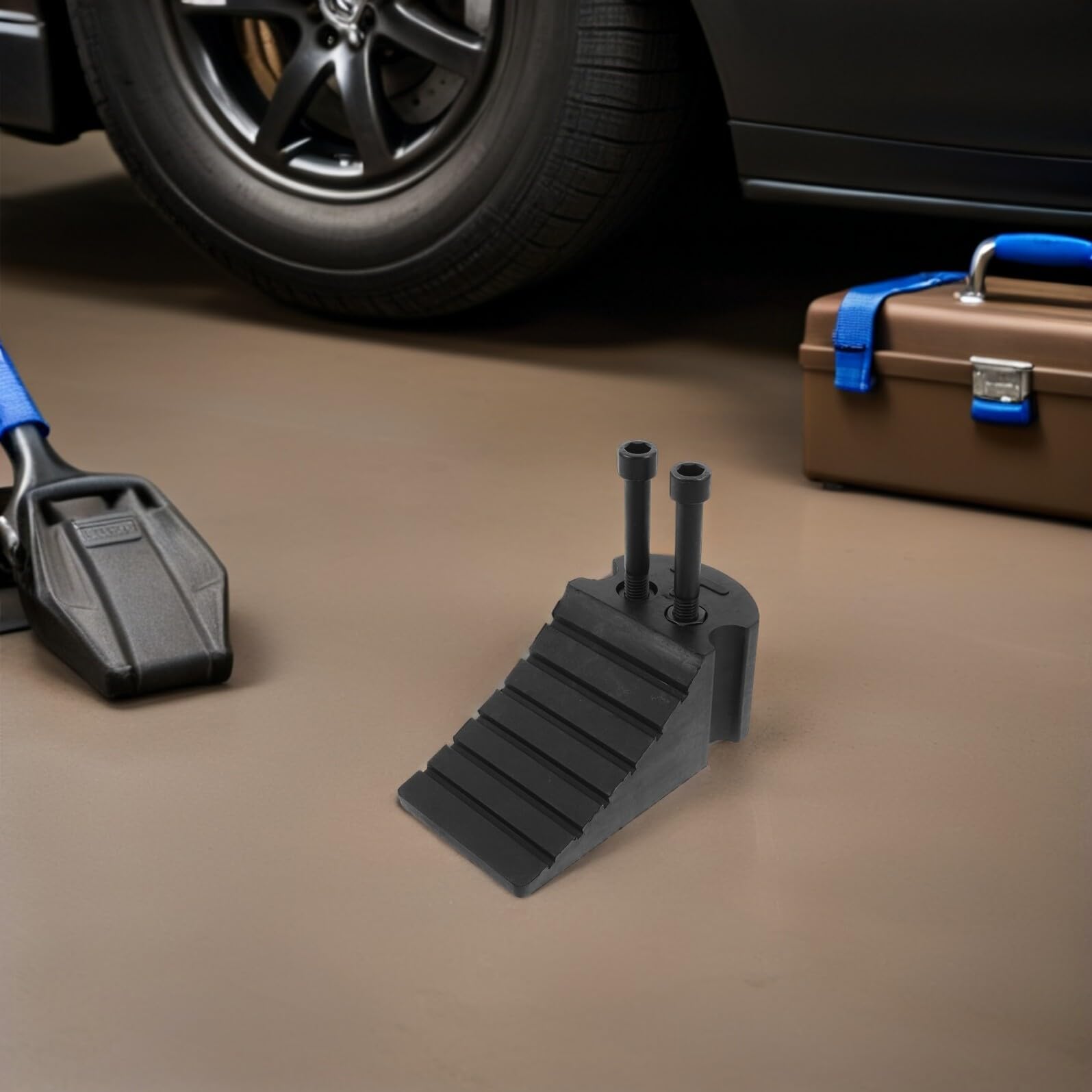 Alipis Calzos de Goma para Ruedas de Coche Antideslizantes Bloque de Rueda Triangular Resistente Tope de Aparcamiento para Vehículos Remolques y Autocaravanas Paquete de 20 Unidades