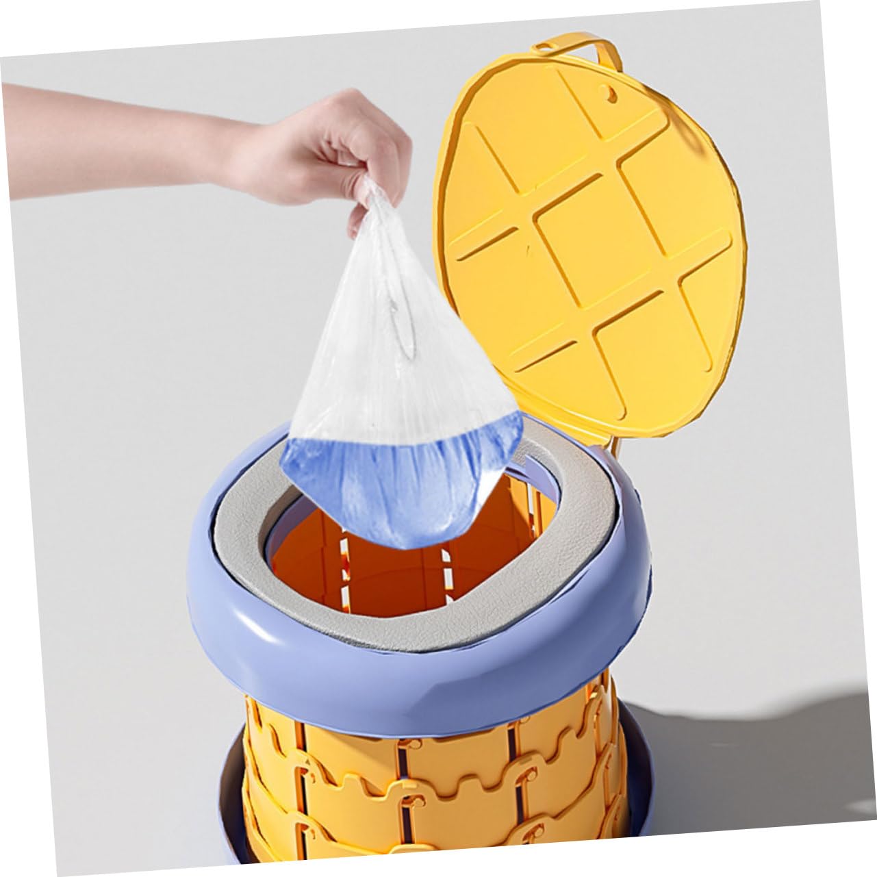 Portable Foldable Potty Seat for Boy Girl Compact Travel Toilet for Boys Durable Design for Road Trips and Outdoor Potty Training with Storage Bag