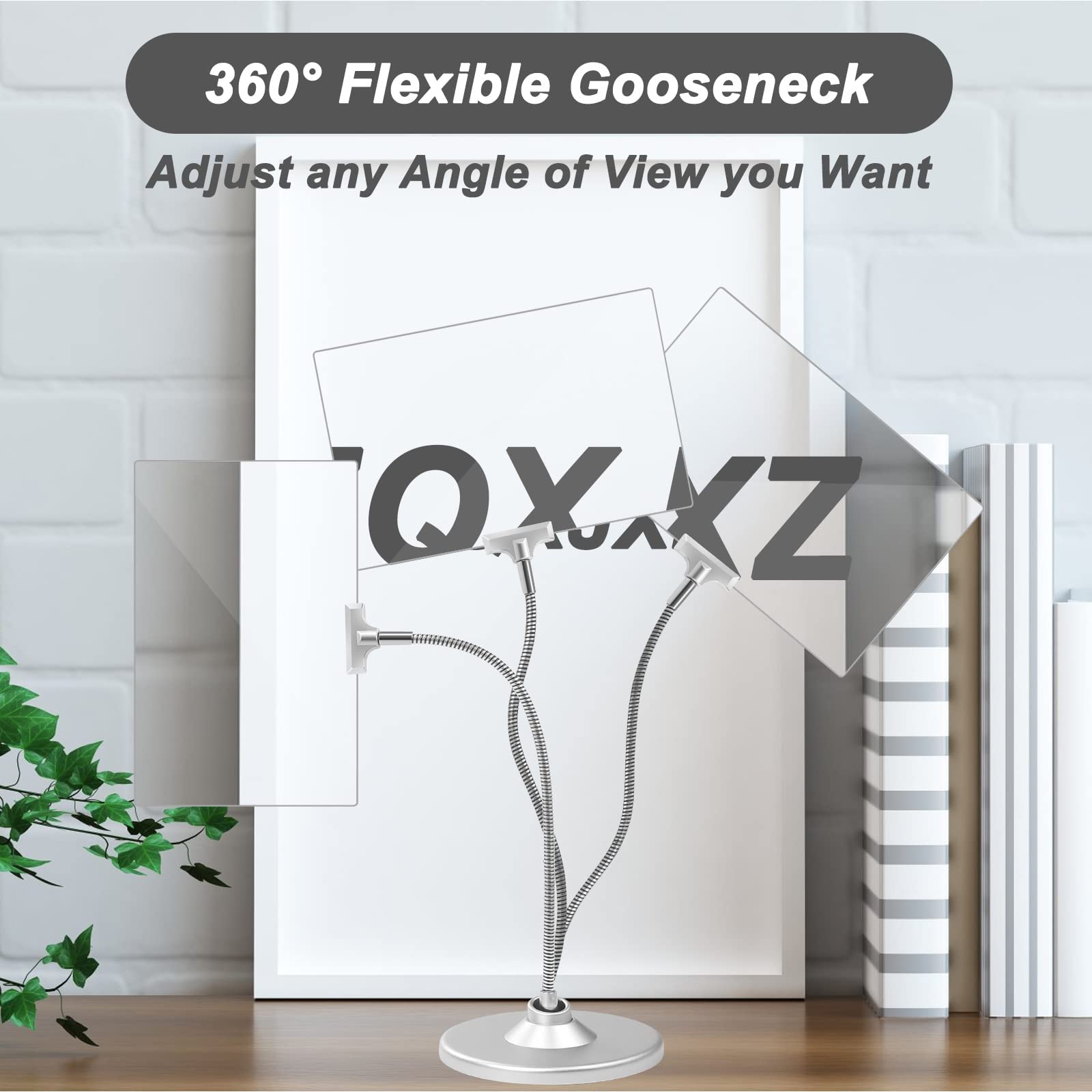 Leselupe Mit Licht 10-fach Vergrößerung - Freihändig Mit Schwanenhals 48 LEDs