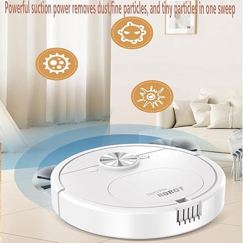 Miniatura 4 de Aspiradora robótica maneja suelos duros, alfombras y pelo de mascotas fácilmente, con potente succión sin enredos, evita obstáculos inteligente,
