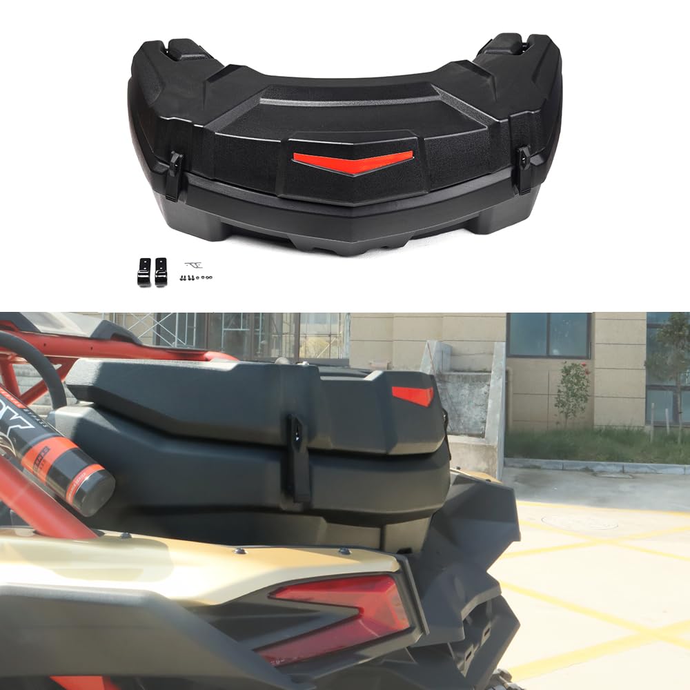 23 GAL Rear Rack Storage Cargo Box 86L for Can Am Maverick X3 / X3 MAX/Outlander G2