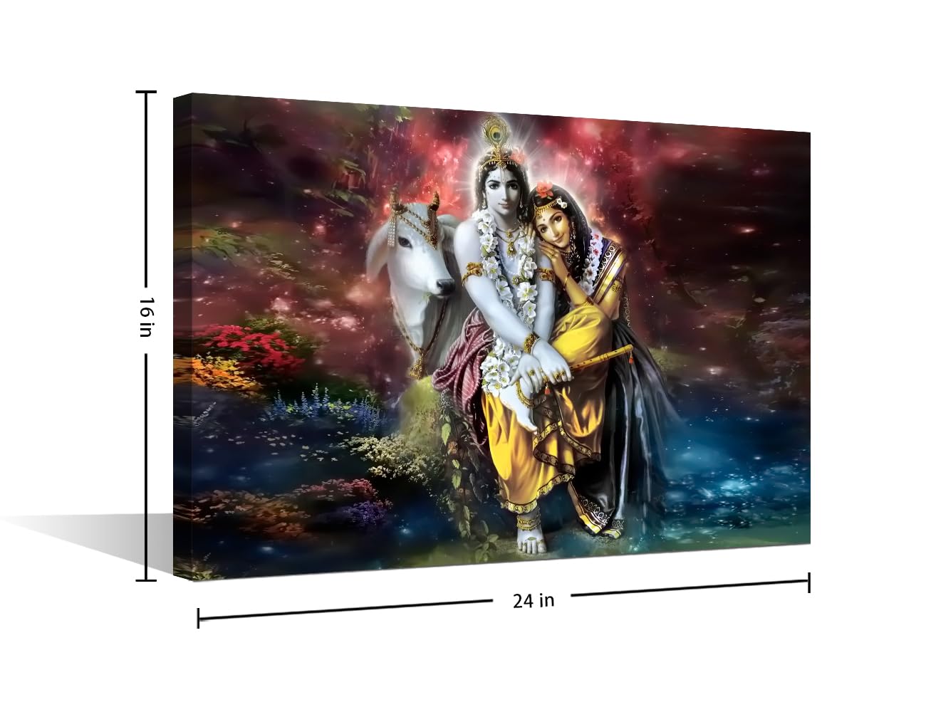 Canvas Print Wall Art Large Size India Religious Posters Prints Pictures Painting for Living Room Bedroom India Religious Culture Modern Home Decor Stretched & Framed Artwork - Image 2