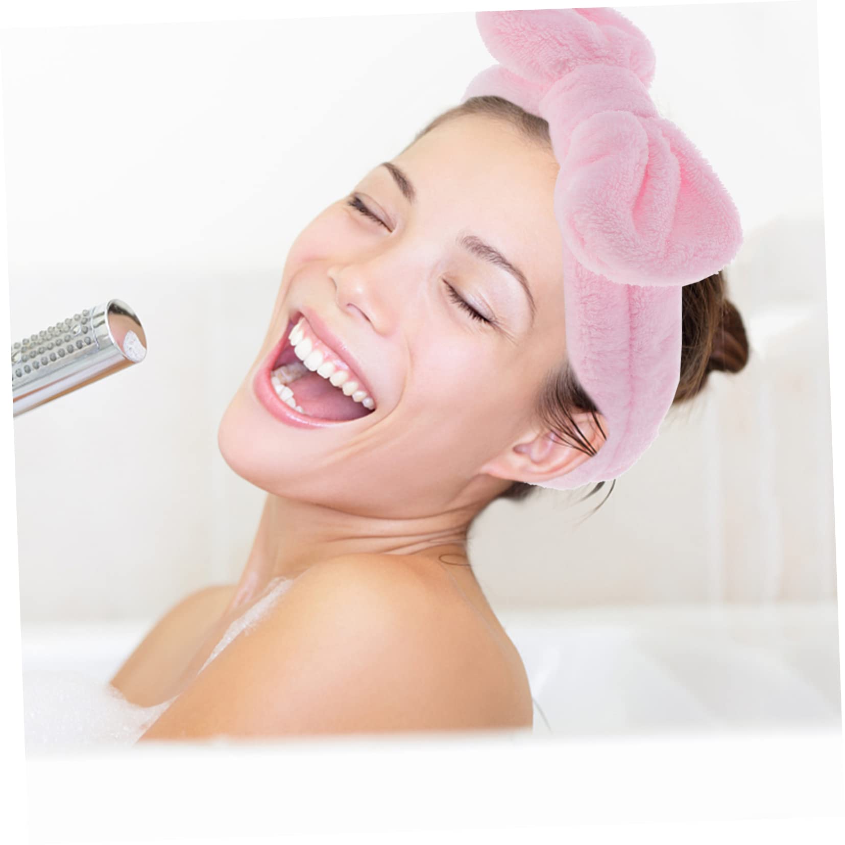 LALAFINA 9pezzi Fasce Per Accessori Makeup Per Per Spa e Trattamenti Cosmetici Colori Rosa