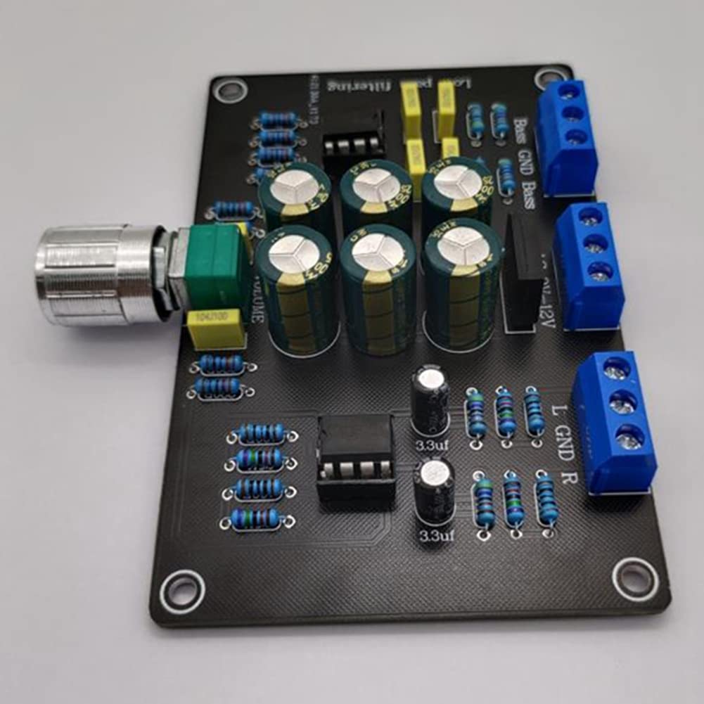 Scheda Divisore di Frequenza per Subwoofer Un 2 Vie Filtro Passa-Basso Elettronico Crossover AC12V NE5532(88Hz)