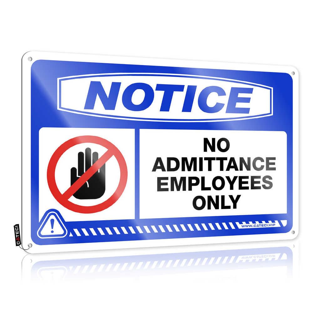 Fzfn Men's Colour Notice No Admittance Employees Only Funny Sign Hot | Nostalgic Accessories Decorative Wall Art(30X40cm)