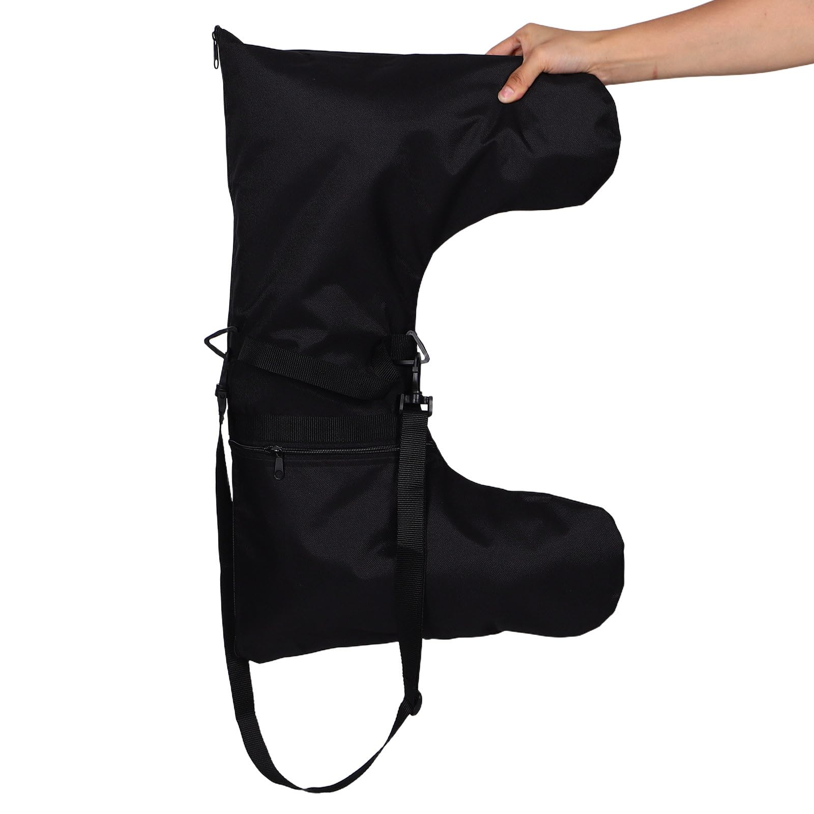 BESTonZON Borsa per pattini a rotelle con tracolla regolabile, borsa per riporre le scarpe da pattinaggio, attrezzatura per pattinaggio sul ghiaccio, attrezzatura sportiva per esterni, nera