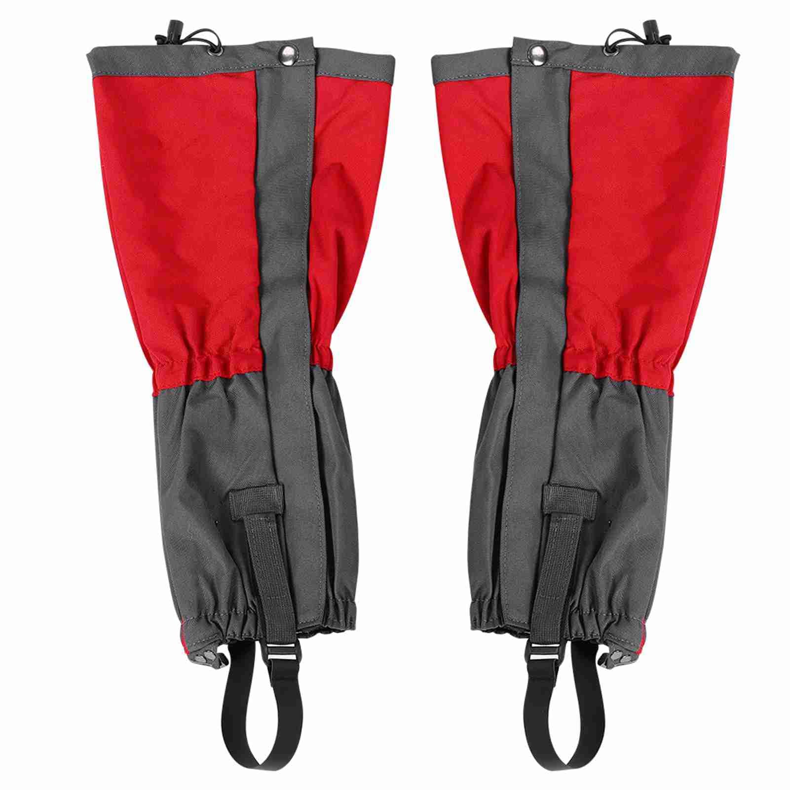 Demeras Hiking Legging Gaiters Outdoor Waterproof Climbing Boots Cover Trekking Leg Warmer Gaiter for Cycling Skiing Hunting Outdoor Activities Birthday Gift Red