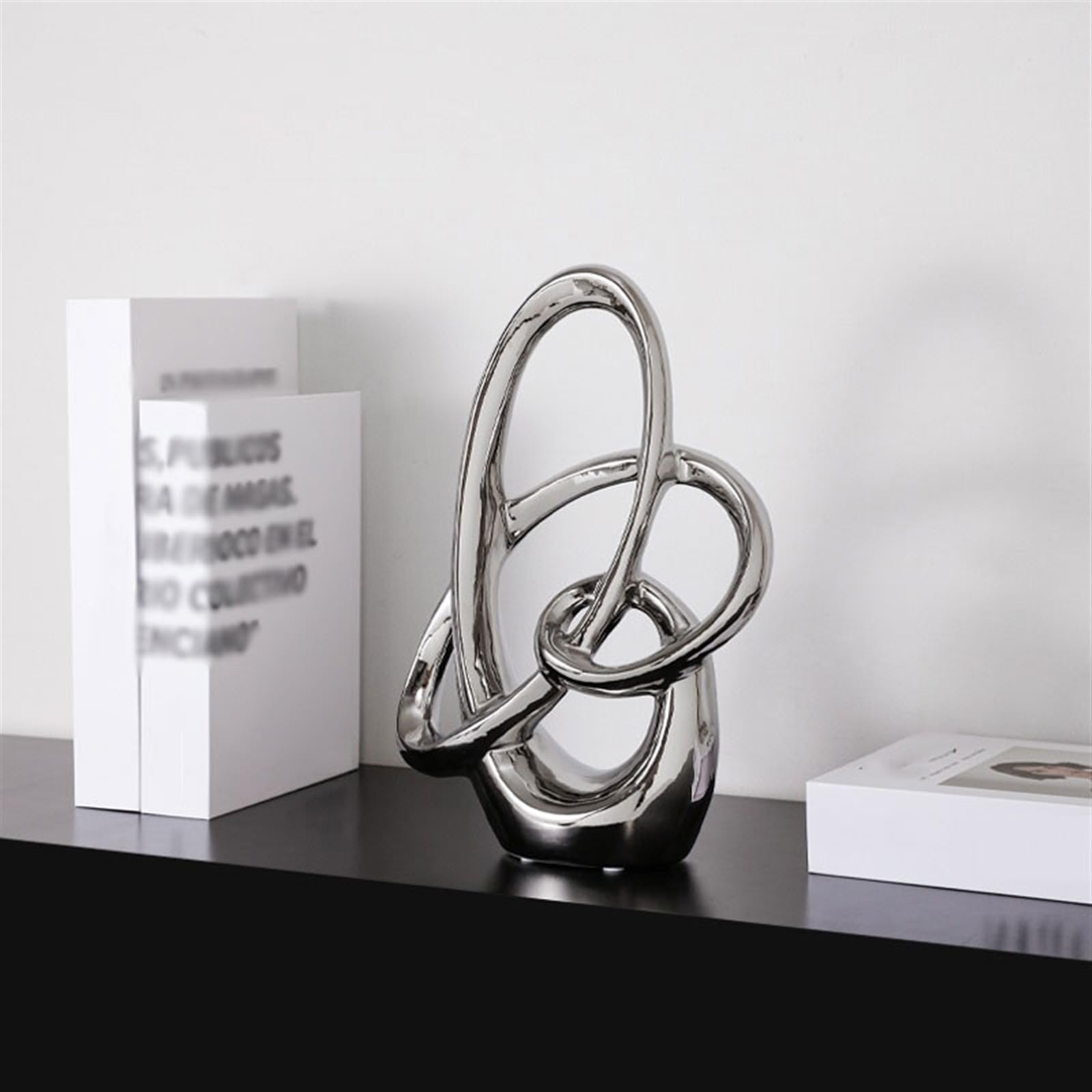 Estatua Decoraciones de Escritorio cerámica, Adornos Circulares, Muebles artesanales Oficina(Pequeño)