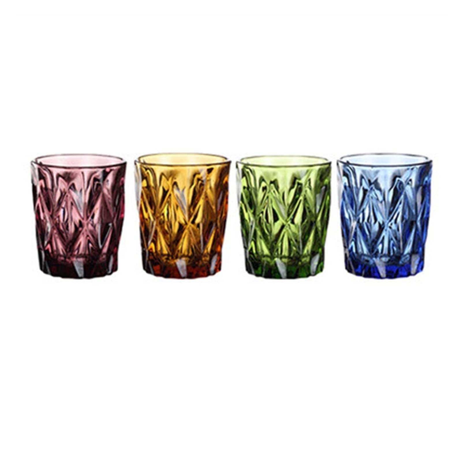 Szklane kubki do kawy szklanki do wody do soku piwa herbaty mleka wina 4-częściowy zestaw kubek do zimnego napoju gospodarstwo domowe napoje imprezowe (240 ml) szklane kubki do kawy