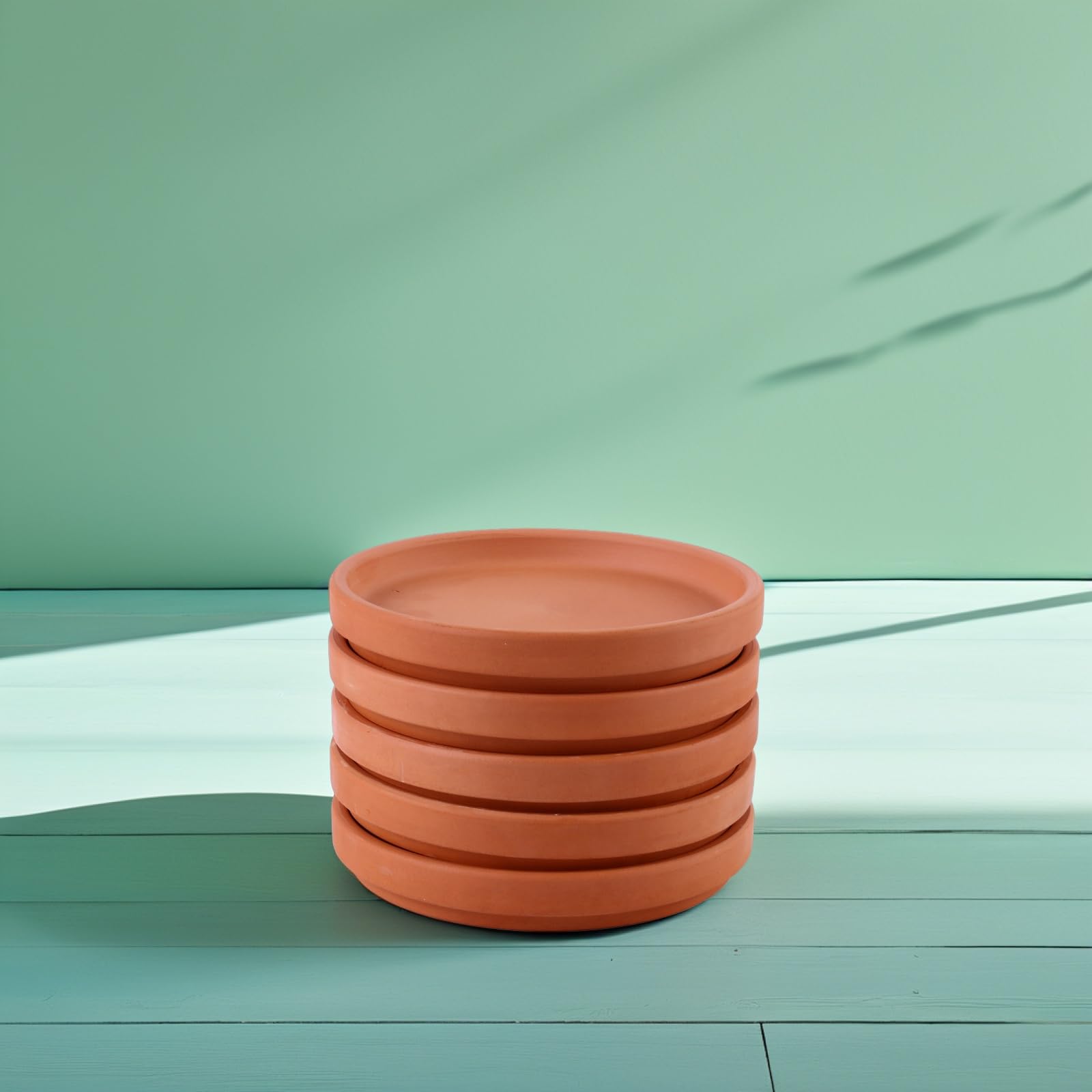 Healeved Sottovasi in Terracotta 5pezzi per Vasi, Piattini in Pottery