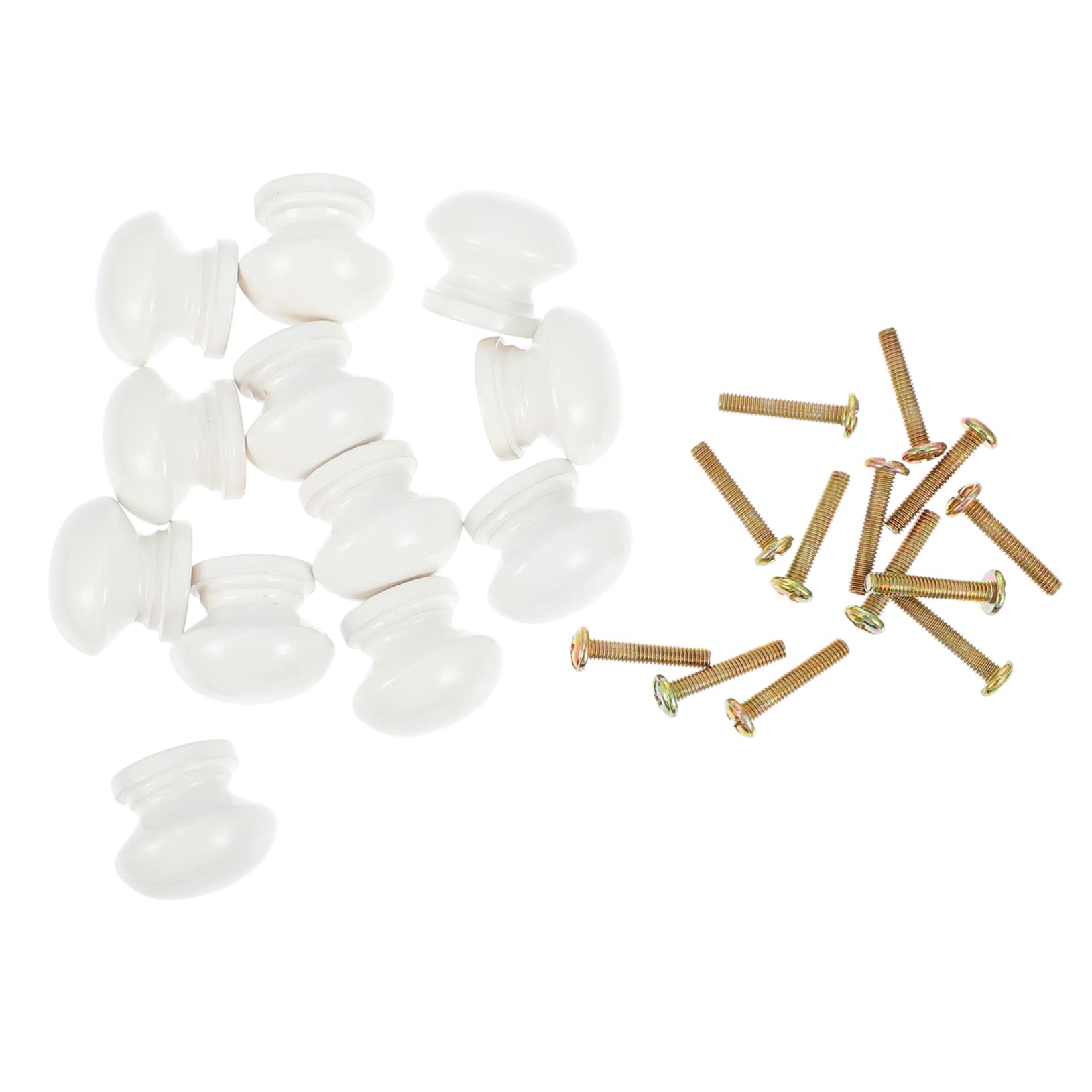 TOBBOMEY Practical Wooden Handles 12 Pack Cabinet Knobs for Kitchen Wardrobe and Cupboard Pulls