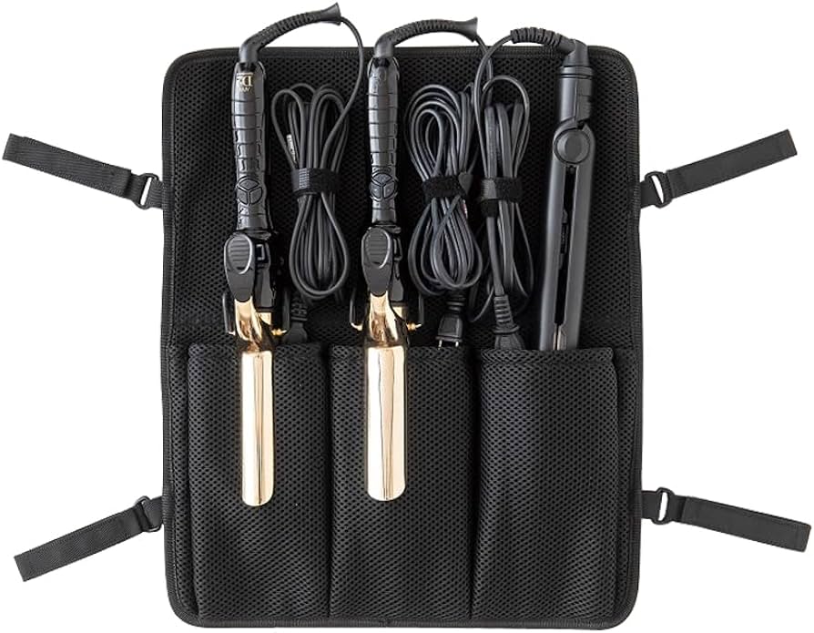 Amazon.co.jp: ラッキーウィンク 3本入るヘアアイロンケース ブラック