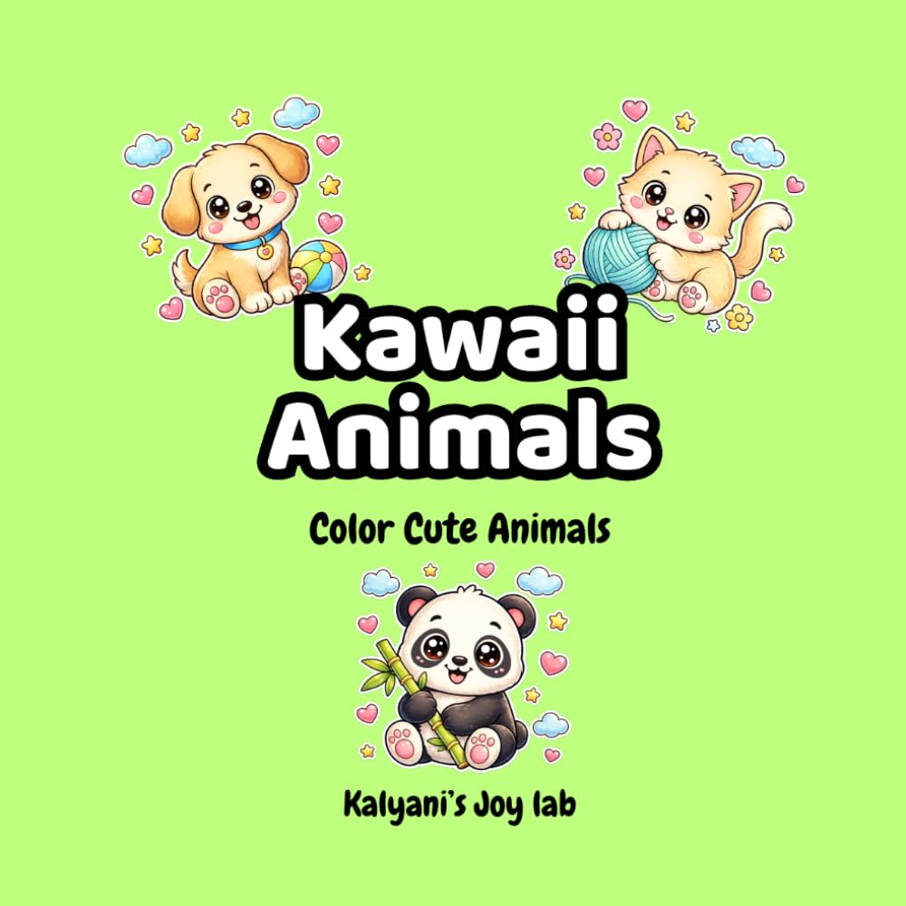 Kawaii Animal Coloring Book - Coloring Pages for Children: Fun and Easy Coloring Pages for Children of all Ages
