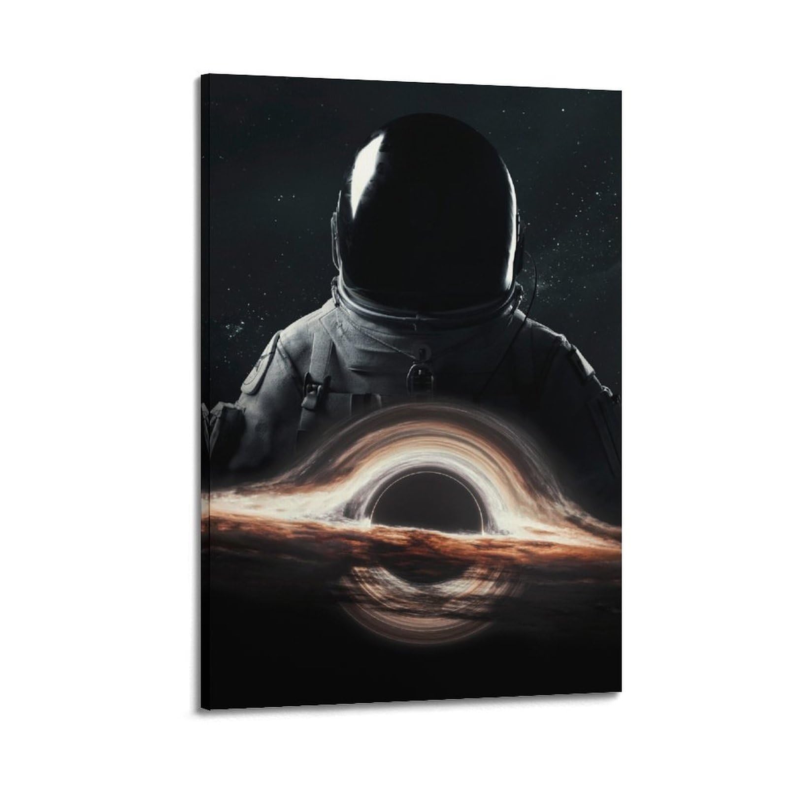 OKAHYS Black Hole Poster Astronaut Wormhole Decorative Painting Canvas Wall Artworks Picture 08x12inch(20x30cm)