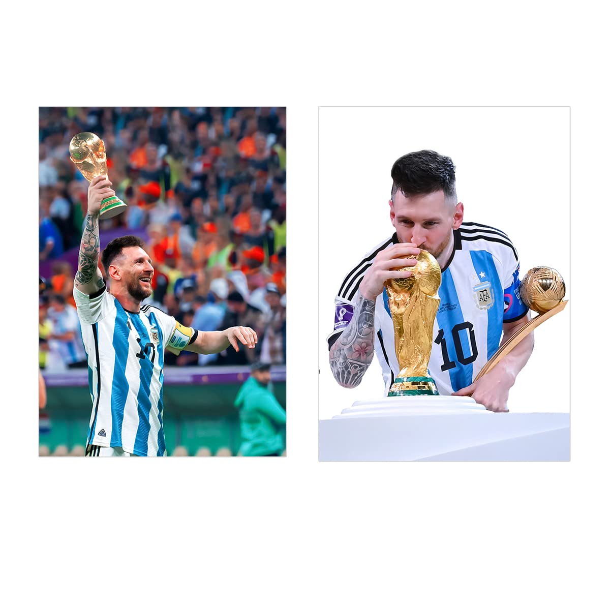Messi Wall Sticker - Messi with World Cup Set of Two Posters - Messi Won World Cup Wall Sticker - Messi Football Wall Poster Sticker - 300GSM - Glossy - Strong Adhesive - starxdecals (B0BQTZPCK9) Amazon Price History, Amazon Price Tracker
