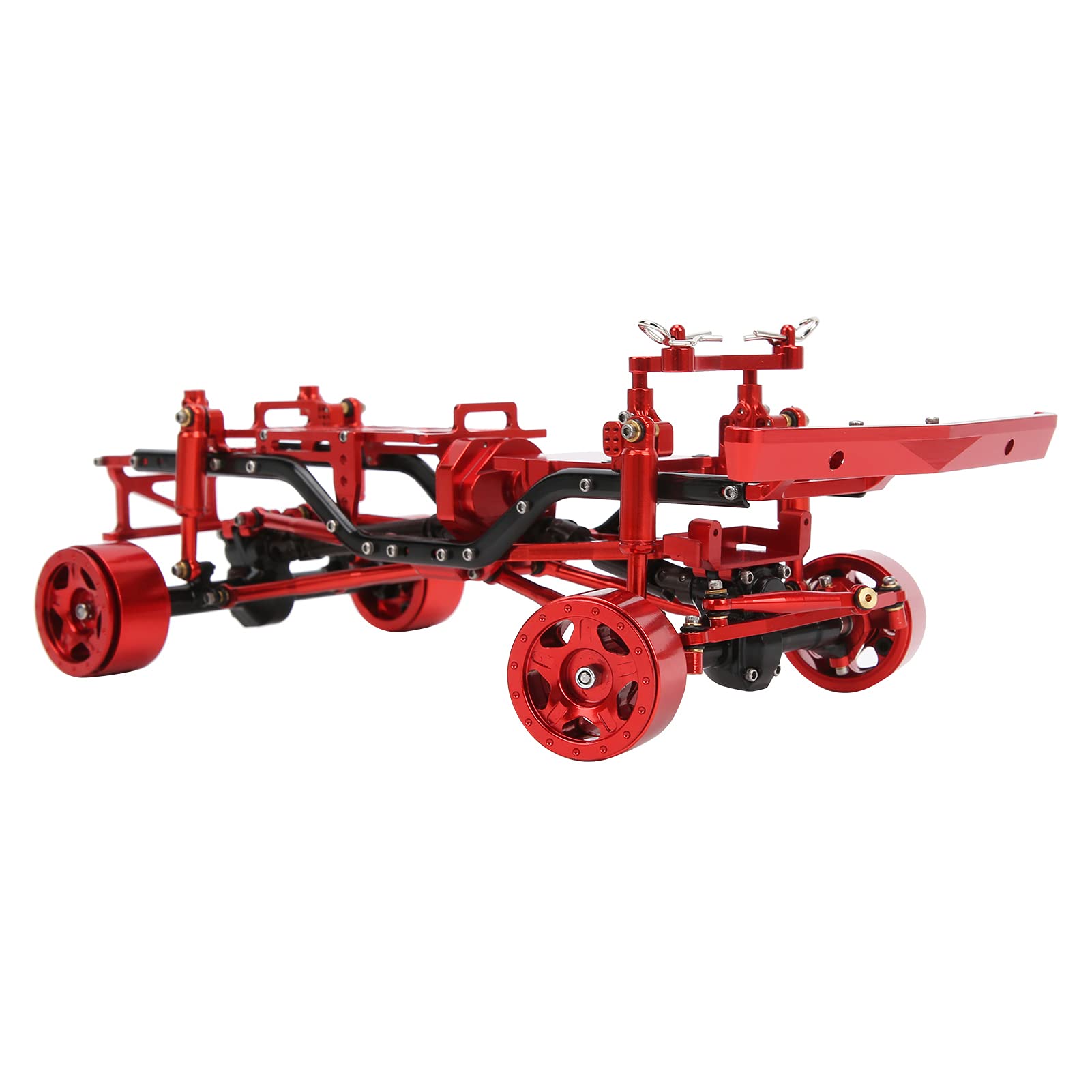 RC Car Chassis Frame Kit, RC Car Frame Kit Practical for Auto Repair Master for 1/24 RC Car for Vehicle Modification for Men (Red)
