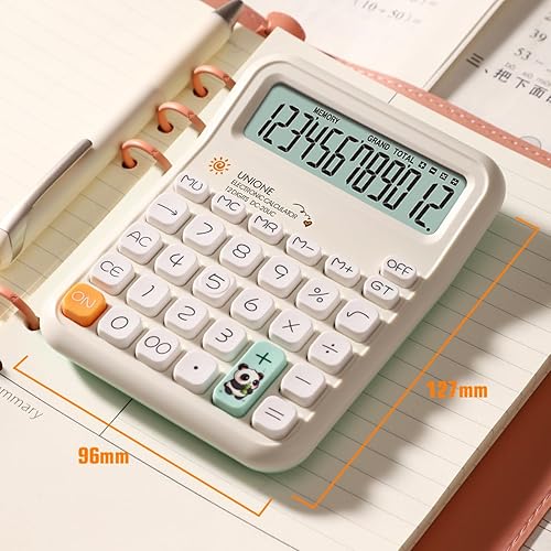 Miniatura 2 de UNIONE Calculadora con pantalla LCD brillante escritorio de mano de doble alimentación Color Negocios oficina escuela secundaria negro