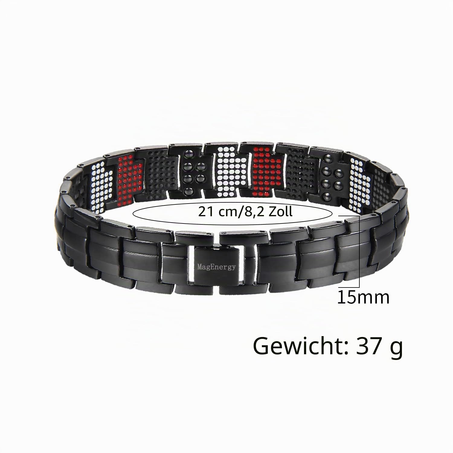 MagEnergy kupferarmband herren – Drei Ultra-Starke Magnete, Männliches Design Reines Kupfer-Magnetarmband, Einstellbare Länge mit Größenanpassungswerkzeug