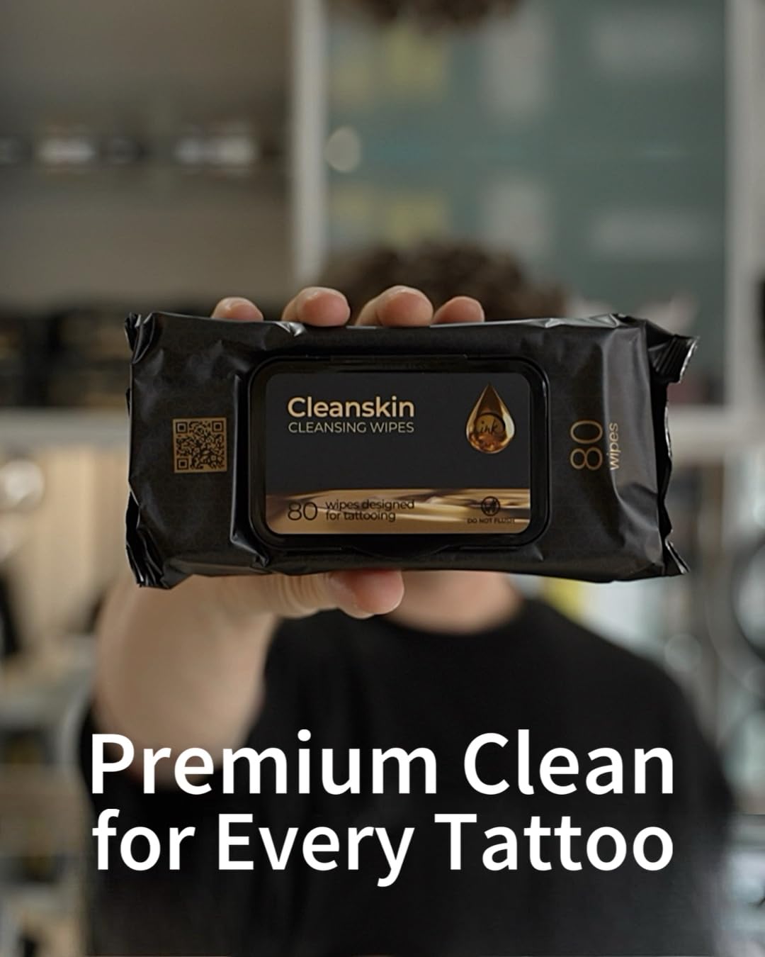 CleanSkin Cleansing Green Soap Wipes for Tattooing All in One Solution to Heal and Clean, Tattoo Soap for PMU & Piercing, Alcohol and Fragrance Free, Unscented, 80 Count (Pack of 3)