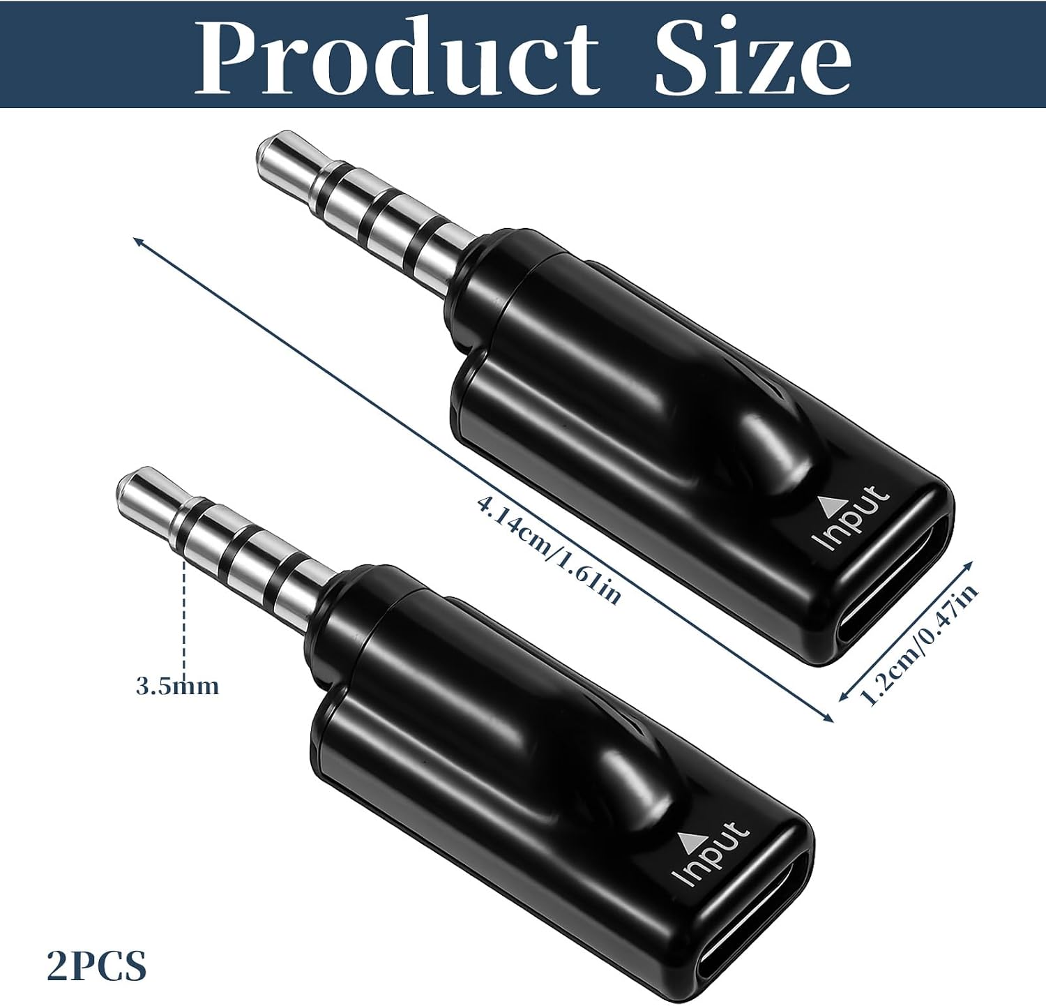 Headphone Jack Adapter, 2PCS TypeC Female to 3.5mm Male Audio Cable Adapter USB C to Aux Audio Dongle Analog Cable Converter Compatible with MP3 CD Players Smartphone Earbuds Laptops Tablets image 2