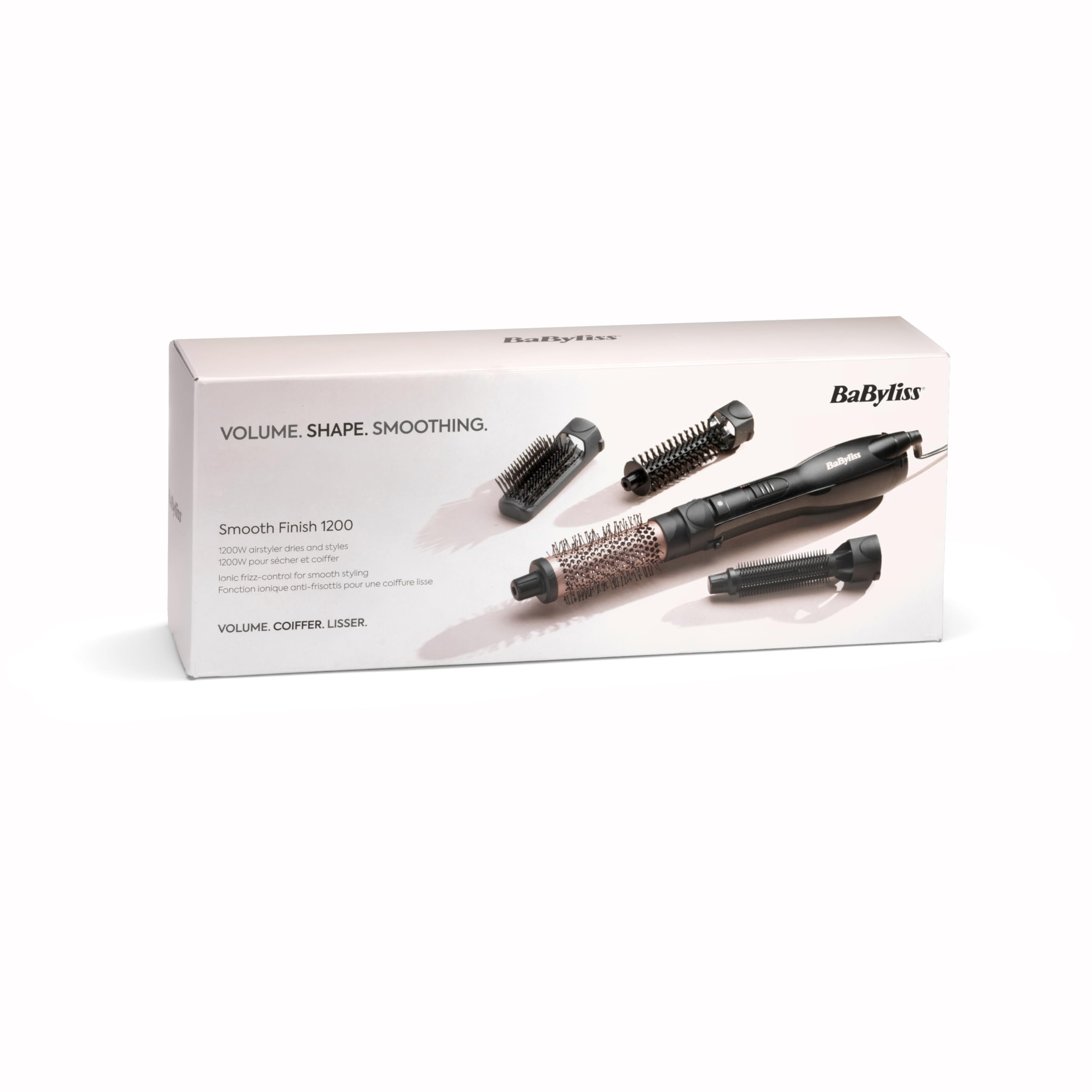 BaByliss Smooth Finish 1200 Cepillo de Aire Caliente 4-en-1 AS122E 1200W