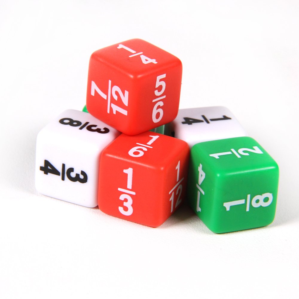 hand2mind Fraction Dice Montessori Math Materials for Kids to Learn