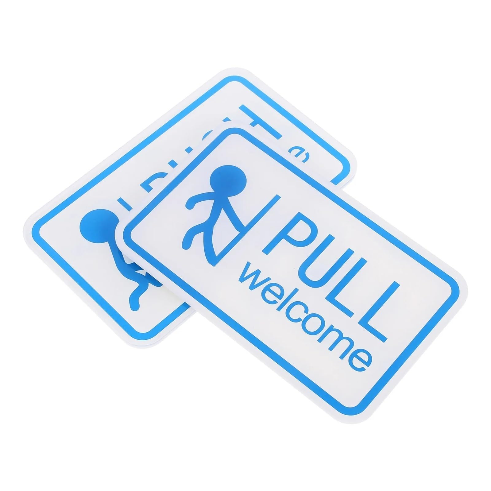 1Set Push Pull Door Signs Matte Surface No Glare Easy Apply to Glass Doors Commercial Business Entrance Store Shop for Businesses,Bathroom, Cafe