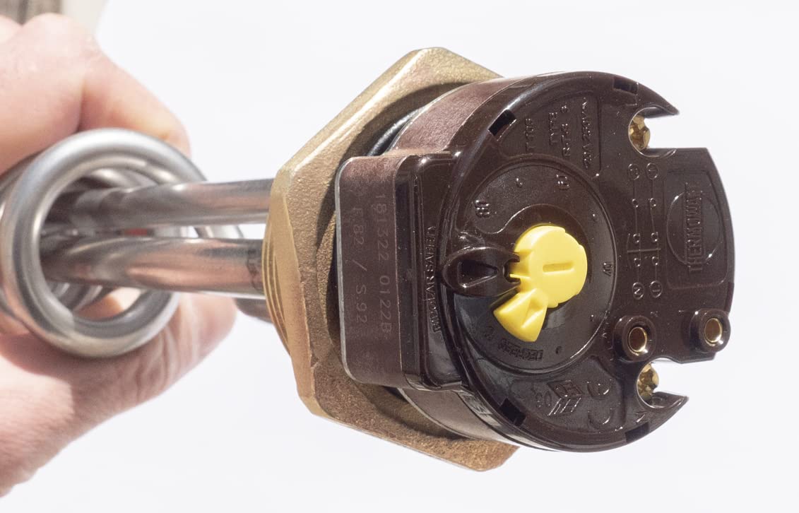 Elemento riscaldante con termostato da 6/4", filettatura da 3 kW, termostato di sicurezza solare, serbatoio acqua calda, in acciaio inox, termowatt, temperatura elevata