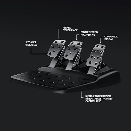 Logitech G G920 Driving Force Racing Wheel and Floor Pedals, Real Force Feedback, Stainless Steel Paddle Shifters, Steering Wheel Cover for Xbox Series X|S, Xbox One, PC, Mac - Black - 10