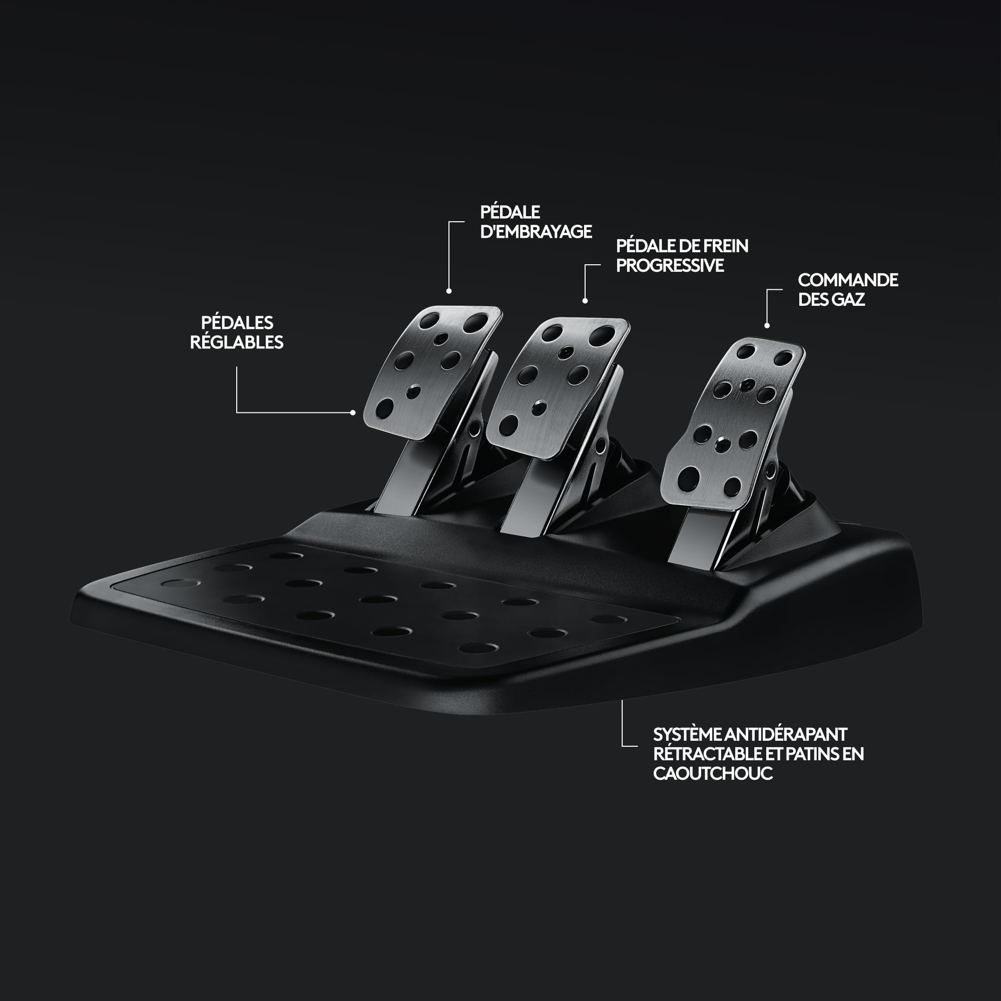 Logitech G G920 Driving Force volant de course et pédales pour Xbox Series X|S, Xbox One, PC et Mac, Prise éléctrique Anglaise - Noir