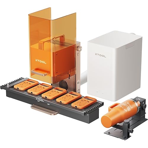 xTool F2 Laser Engraver Deluxe Bundle, 5W IR & 15W Diode Dual Laser, Built-in 50MP Camera, 6000mm/s Ultra Fast, 3D Embossing, Color Marking on Metal, On-Site & Small-Batch Ready, Portable Desktop Lase