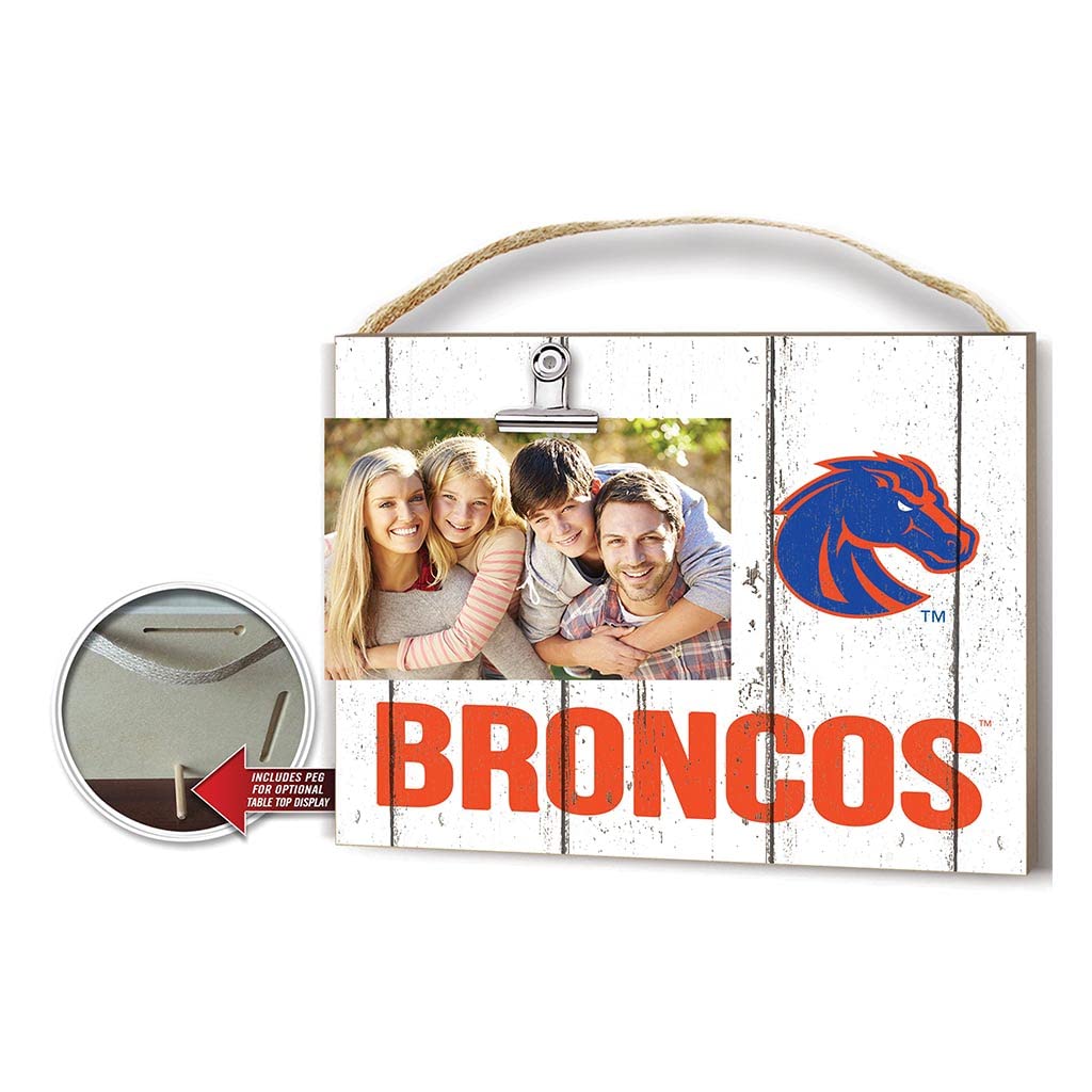 KH Sports Fan Boise State Broncos Clip It Weathered Logo Photo Frame, One Size, Multi