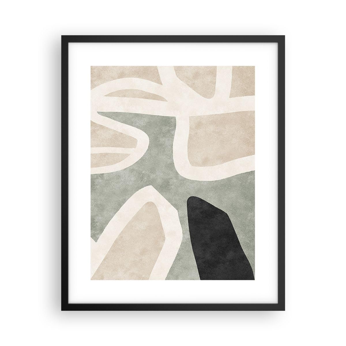 ARTTOR Poster Cadre Noir 40x50 cm Affiche Abstrait Pastel - 6028 - P2B