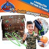 David & Bear Fort Builders STEM Kids Fort Building Kit Play Tent Construction (for Window Glass)
