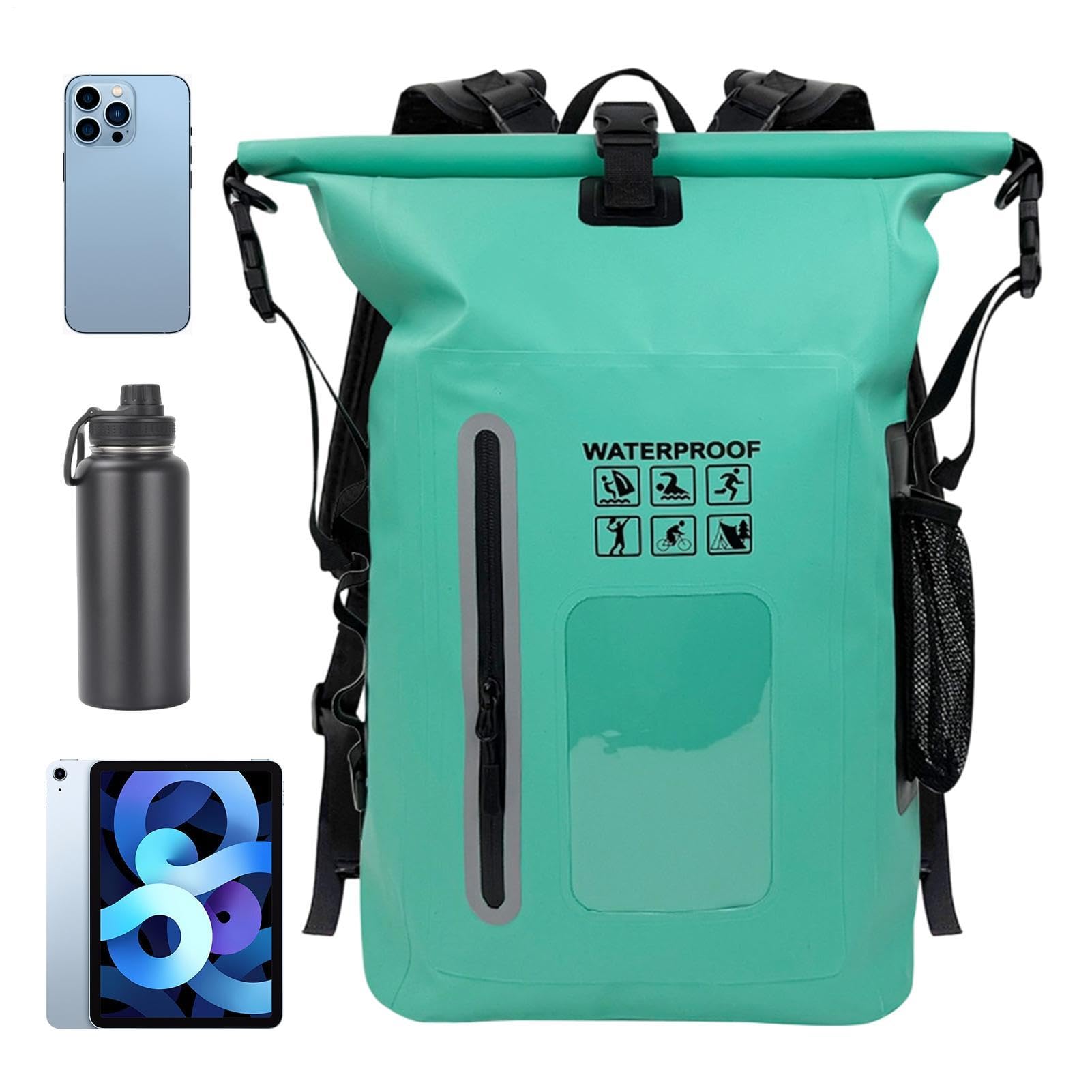 Zaino Dry Bag Impermeabile Capacità Elevata Chiusura A Rotolo Ultraleggero | Sacca Impermeabile Per Kayak Per Rafting Kayak Nuoto Snowboard Escursionismo Viaggi Spiaggia Sport