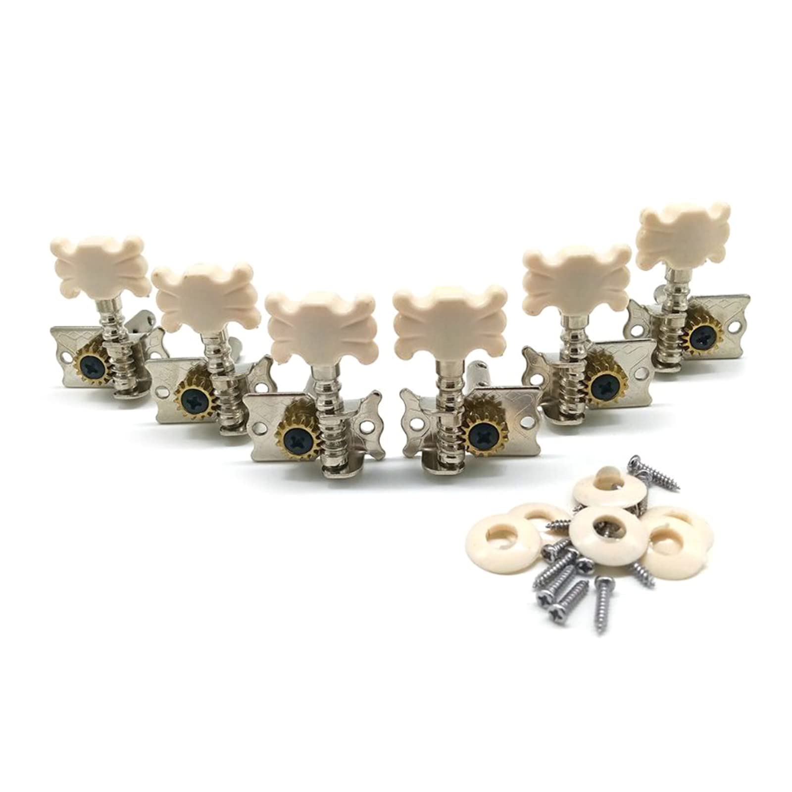 Guitar Tuning Pegs, 3L 3R Classical Guitar String Tuning Peg Tuners Machine Heads Knobs Tuning Keys for Acoustic Guitars