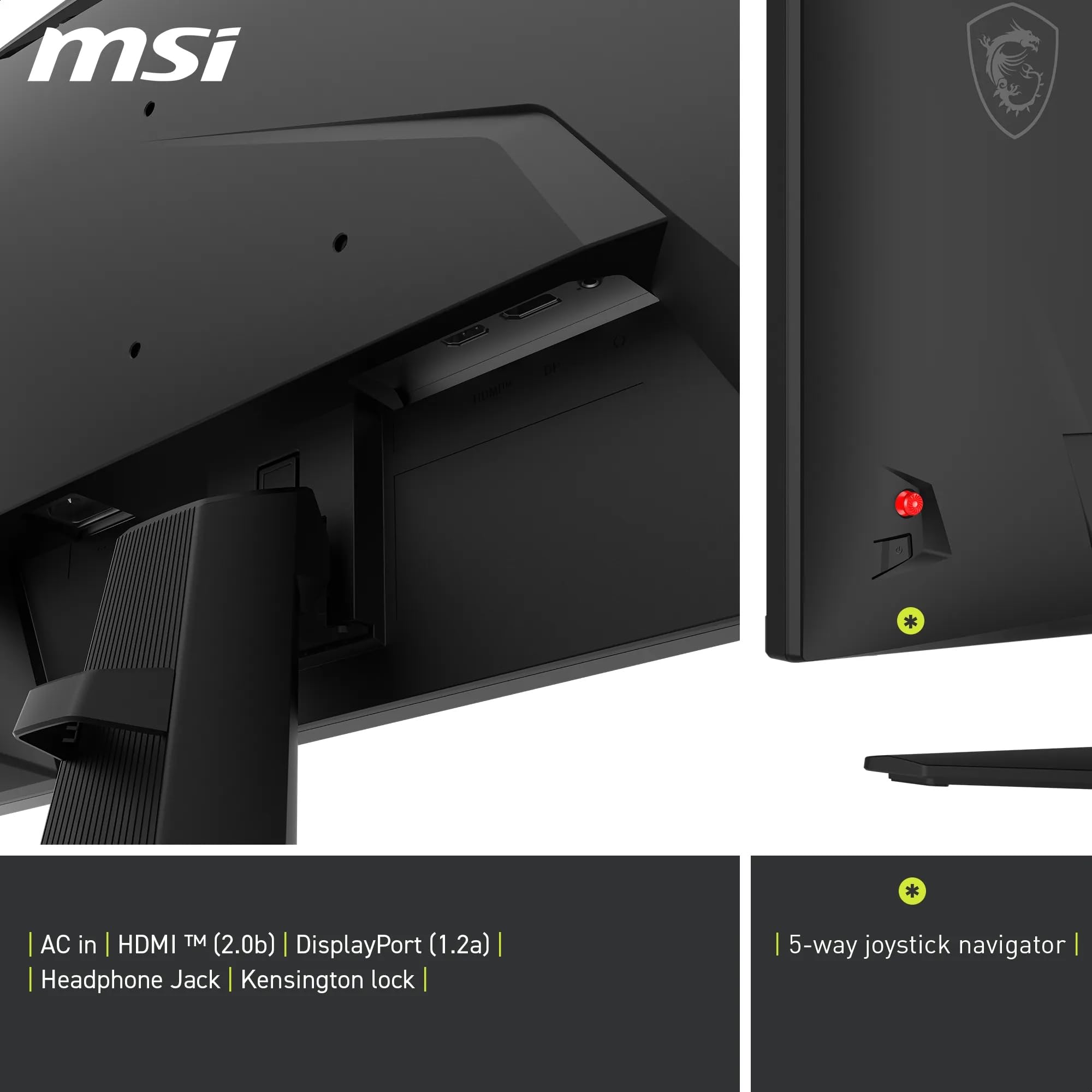 MSI MAG 272F Monitor Gaming 27" FHD 200Hz 0,5ms HDR Ready AMD FreeSync Premium HDMI 2.0b DP 1.2a VESA Nero