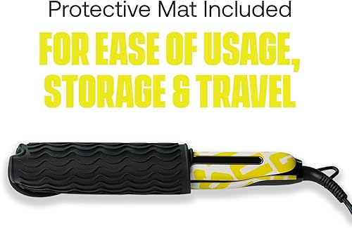 Miniatura 8 de GUSSI HAIRCARE Hair Mane Squeeze - Plancha de titanio y cerámica de 1 pulgada, 60 pulgadas cuadradas, incluye alisador y alfombrilla térmica para