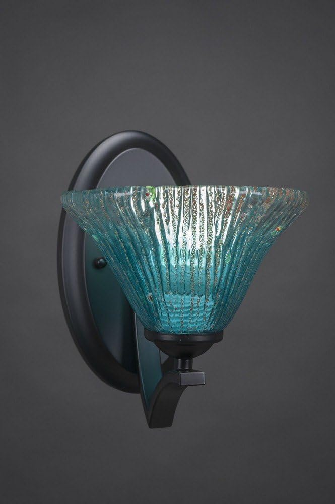 Toltec Lighting Zilo 1 Light Wall Sconce in Matte Black (551-MB-458)