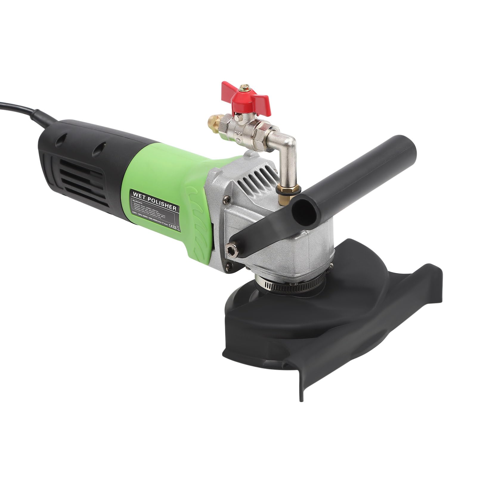 800W Wet Pulidor húmedo 4 pulgadas para granito mármol hormigón piedra pulidora con velocidad variable 7 almohadillas de pulido 1000 a 4000 rpm IP65 protección contra salpicaduras