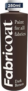 Fabricoat - Fabric Paint for Furniture - 8.5oz / 250ml Dark Brown - Restore or Change the Color of Couches, Chairs, Upholstery, Soft Furnishings, Car Interiors, Clothing, & Footwear