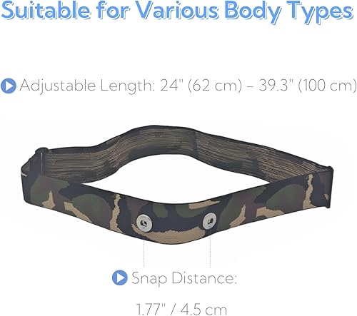 Miniatura 5 de Polar H10 - Correa de repuesto para el pecho, correa ajustable para monitor de frecuencia cardíaca compatible con Polar H9H7, Garmin, Wahoo TICKR,