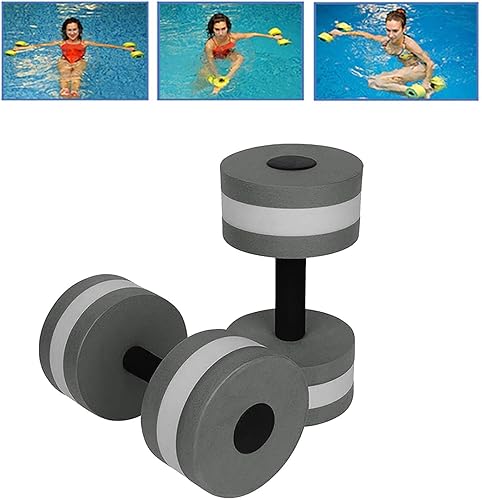 Miniatura 5 de 1 par de mancuernas acuáticas, mancuernas de espuma para ejercicio aeróbico de agua, resistencia a la piscina, equipo de ejercicio acuático para